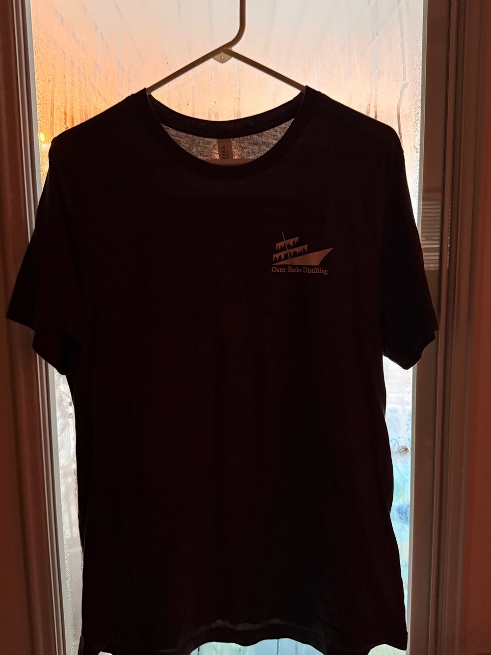 Black Crew Neck T‑Shirt with Small Logo
